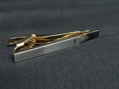 ■美品■ YVESSAINTLAURENT イヴサンローラン ヴィンテージ タイクリップ ネクタイピン アクセサリー ビジネス ゴールド系 DN0310のサムネイル
