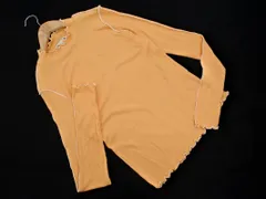 earth music&ecology アースミュージック＆エコロジー メロウフリル プルオーバー カットソー sizeS/オレンジ ■◇ レディース