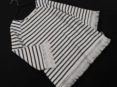Couture brooch クチュールブローチ フリンジ ボーダー カットソー size36/白ｘ紺 ■◇ レディースのサムネイル