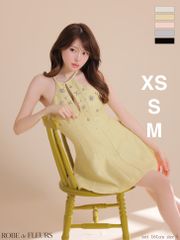 Sアイボリー25234エンジェルアールキャバドレスローブドフルール 3377