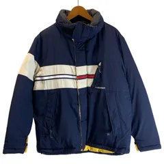 【中古】　TOMMY HILFIGER　ダウンジャケット　ナイロンジャンパー　ハイネック　フルジップ　ワンポイント　刺しゅう　古着　/0140