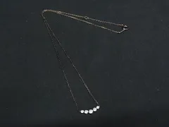 ■美品■ 4℃ ヨンドシー SV925 ラインストーン ネックレス ペンダント アクセサリー レディース ゴールド系 DN1167のサムネイル