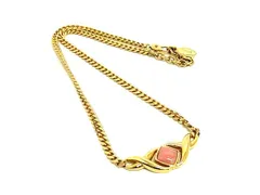 ■美品■ LANCEL ランセル ネックレス ペンダント アクセサリー レディース ゴールド系×ピンク系 DN1253のサムネイル