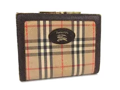 Burberrys バーバリーズ ノバチェック キャンバス×レザー 二つ折り 財布 ウォレット 札入れ 小銭入れ ブラウン系 DN1508