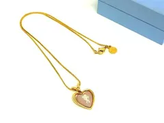 ■美品■ WEDGWOOD ウェッジウッド ジャスパー ハート ネックレス ペンダント アクセサリー ゴールド系×ライトピンク系 DN1798のサムネイル