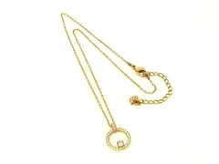 ■極美品■ SWAROVSKI スワロフスキー ラインストーン ネックレス ペンダント アクセサリー レディース ゴールド系 DN1879