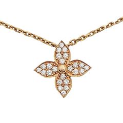 極美品】ルイヴィトン スターブロッサム ネックレス PG ダイヤ Q93710 
