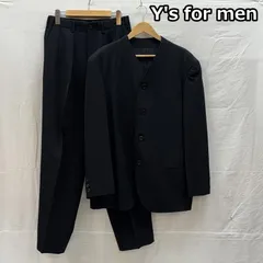 ワイズフォーメン セットアップ ウール ノーカラー テーラード ジャケット 2タック スラックス パンツ メンズ - ISItems【USED】【古着】【中古】50159087のサムネイル