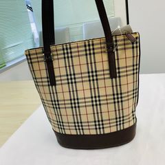 5438◯ Burberry ノバチェック トートバッグ ボルドー - メルカリ