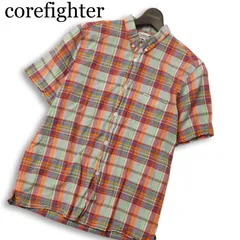 corefighter コアファイター 春夏★ 半袖 ボタンダウン チェック シャツ Sz.M メンズのサムネイル