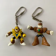 【当時物】 ロックマン ストーンマン スターマン フィギュア キーホルダー 2点セット