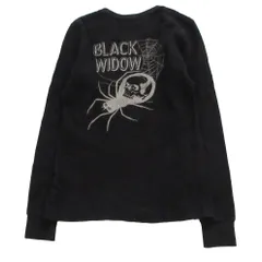 RUDE GALLERY ルードギャラリー バックプリント ワッフル サーマルカットソー 長袖 トップス ブラック サイズ5 XL メンズ 【中古】のサムネイル