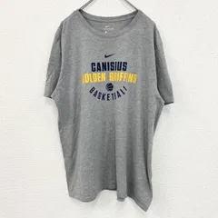 NIKE ナイキ　半袖プリントTシャツ　バスケットボール　スウッシュロゴ　グレー　クルーネック　XLサイズ　古着【値引き交渉OK！】