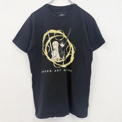 ソードアートオンライン　半袖アニメプリントTシャツ クルーネック　レトロデザイン　黒　ブラック　Mサイズ　古着【値引き交渉OK！】