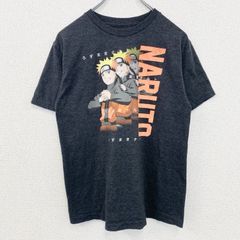 NARUTO 우즈마키 나루토 질풍전 멕시코제 반소매 애니메이션 캐릭터 프린트 T셔츠 그레이 L사이즈 헌옷[가격 인하 교섭 OK!]