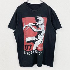 NARUTO 나루토 질풍전 하타케 카카시 반소매 애니메이션 프린트 T셔츠 캐릭터 디자인 블랙 블랙 헌 옷[가격 인하 교섭 OK!]