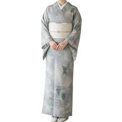 【お買得】夏着物と名古屋帯セット　小紋　普段着 夏コーデ　絽　着丈156㎝ お買得】夏着物と名古屋帯セット 小紋 普段着 夏コーデ 絽 着丈156