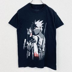 NARUTO 나루토 질풍전 카카시 반소매 애니메이션 프린트 T셔츠 캐릭터 디자인 블랙 블랙 S사이즈 헌옷[가격 인하 교섭 OK!]