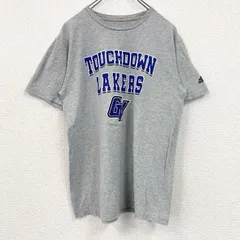 adidas　アディダス　半袖プリントTシャツ　バックプリント　クルーネック　レトロデザイン　灰　グレー　Mサイズ　古着【値引き交渉OK！】