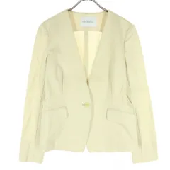 美品 green label relaxing グリーンレーベルリラクシング 長袖 ジャケット 36 アイボリー ユナイテッドアローズ レディース 古着のサムネイル
