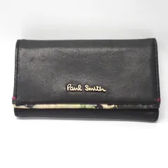 Ft643266 ポールスミス キーケース 4連 パンジー ブラック レディース Paul Smith 中古