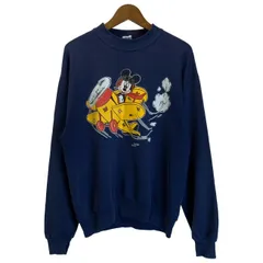 【中古】　Velva Sheen　スウェット　90s vintage　90年代　OLD　(c)DISNEY　長袖　トレーナー　裏起毛　キャラクター　ミッキー　プリント　USA製　古着　/1591