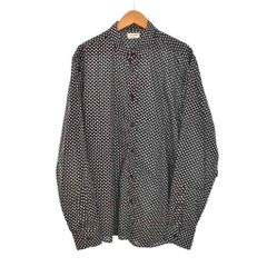 サンローラン パリ SAINT LAURENT PARIS シャツ 長袖 ハート柄 40 黒