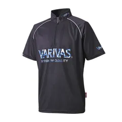VARIVAS ドライハーフジップ(半袖) VAZS-24 ブラック Lサイズのサムネイル