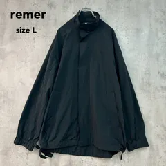 remer リメール L loose UNITY slit over jacket ルーズ ユニティ スリット オーバージャケット ブラック RRSTR0124002 スタンドカラー ナイロン ブルゾン コート ★ ■◇ ★ ◇■ ★ ◆■のサムネイル