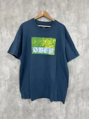 OBEY オベイ プリントT Tシャツ sizeXL/紺 ■◆ メンズのサムネイル