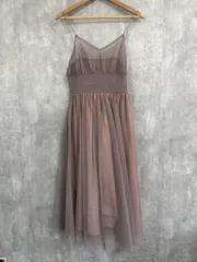 NATURAL BEAUTY BASIC ナチュラルビューティー シアーチュール キャミソール ワンピース sizeM/紫系 ■◆ レディースのサムネイル