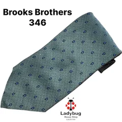 美品 Brooks Brothers（ブルックスブラザーズ）346 シルク100％ ネクタイ / グリーン / ペーズリー刺繍 / イタリア製 値下げ不可のサムネイル