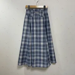 evelyn チェック柄 ロングフレアスカート ビット付き タグ付き レディースSのサムネイル