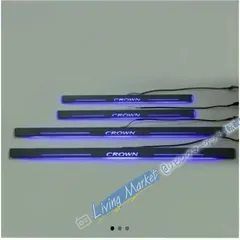トヨタ クラウン 210系 専用 LEDサイドスカッフプレート 流れる発光 ステップガード オープニング機能 ブルー 4P CQP511Q265のサムネイル