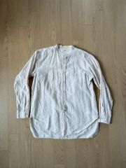 19ss HOMME PLISSE コットン リネン ノーカラー　半袖シャツ 19ss HOMME PLISSE コットン リネン ノーカラー 半袖シャツ - メルカリ