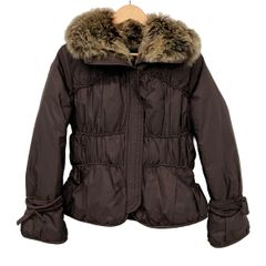 RUZZO ブラウン ダウンジャケット ウエストベルト付き Sサイズ 美品 