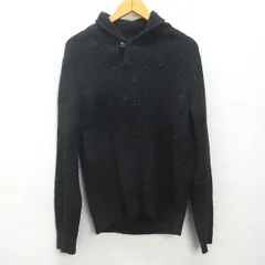 K■アバクロンビー&フィッチ/Abercrombie&Fitch ネップ地 ショールカラーニットセーター【M】濃灰色/MENS■18【中古】のサムネイル