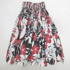 n■フラダンス用■パウスカート ハンドメイド フリーサイズ■白 黒/LADIES/1【中古】