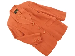 Leilian レリアン アンゴラ混 ステッチ ジャケット size11/赤茶 ◇■ レディース