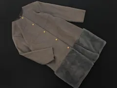 ZARA ザラ W B フェイクファー 切替 ノーカラー コート sizeS/グレー ◇■ レディース