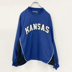 90s　champion　チャンピオン　プルオーバージャケット　ヴィンテージ　カレッジ　青　ブルー　Sサイズ　古着【値引き交渉OK！】