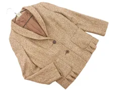 K of Krizia ケーオブクリツィア シルク混 ショールカラー ジャケット size40/茶 ◇■ レディースのサムネイル