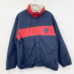 NAUTICA ノーティカ リバーシブルダウンジャケット 紺 ネイビー ベージュ Lサイズ 古着【値引き交渉OK!】のサムネイル