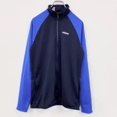 adidas　アディダス　トラックジャケット/ジャージ　青　ブルー　紺　ネイビー　XLサイズ　古着【値引き交渉OK！】