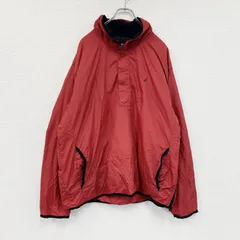 NAUTICA　ノーティカ　プルオーバー中綿ジャケット　赤　レッド　XLサイズ　古着【値引き交渉OK！】のサムネイル