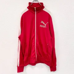 puma　プーマ　トラックジャケット/ジャージ　赤　レッド　Lサイズ　古着【値引き交渉OK！】