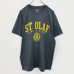 Champion　チャンピオン　半袖プリントTシャツ　アーチプリント　3連プリント　現行　ダークグレー　Mサイズ　古着【値引き交渉OK！】