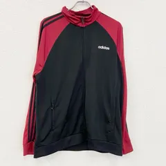 adidas　アディダス　トラックジャケット/ジャージ　黒　ブラック　XLサイズ　古着【値引き交渉OK！】