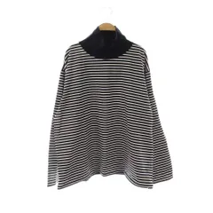 マーカ marka LOOSE NECK TEE L/S ボーダー カットソー Tシャツ 長袖 2 ブラック /HK ■OS ■ADのサムネイル