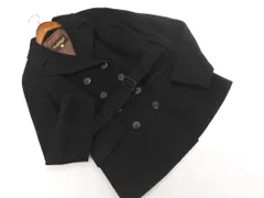 PAUL STUART ポールスチュアート アンゴラ混 ベルト付き ダブル コート size6/黒 ◇■ レディースのサムネイル